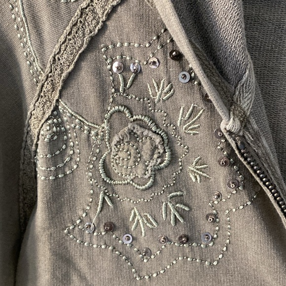 Y2K Vertigo Paris distressed embroidered tracksuit size L - Picture 4 of 13